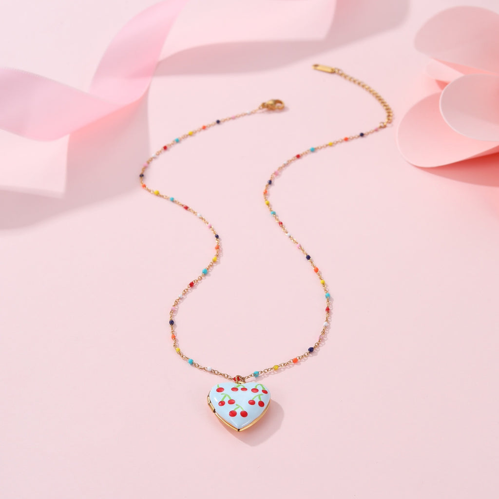 Fruit Love Pendant Stainless Steel Necklace