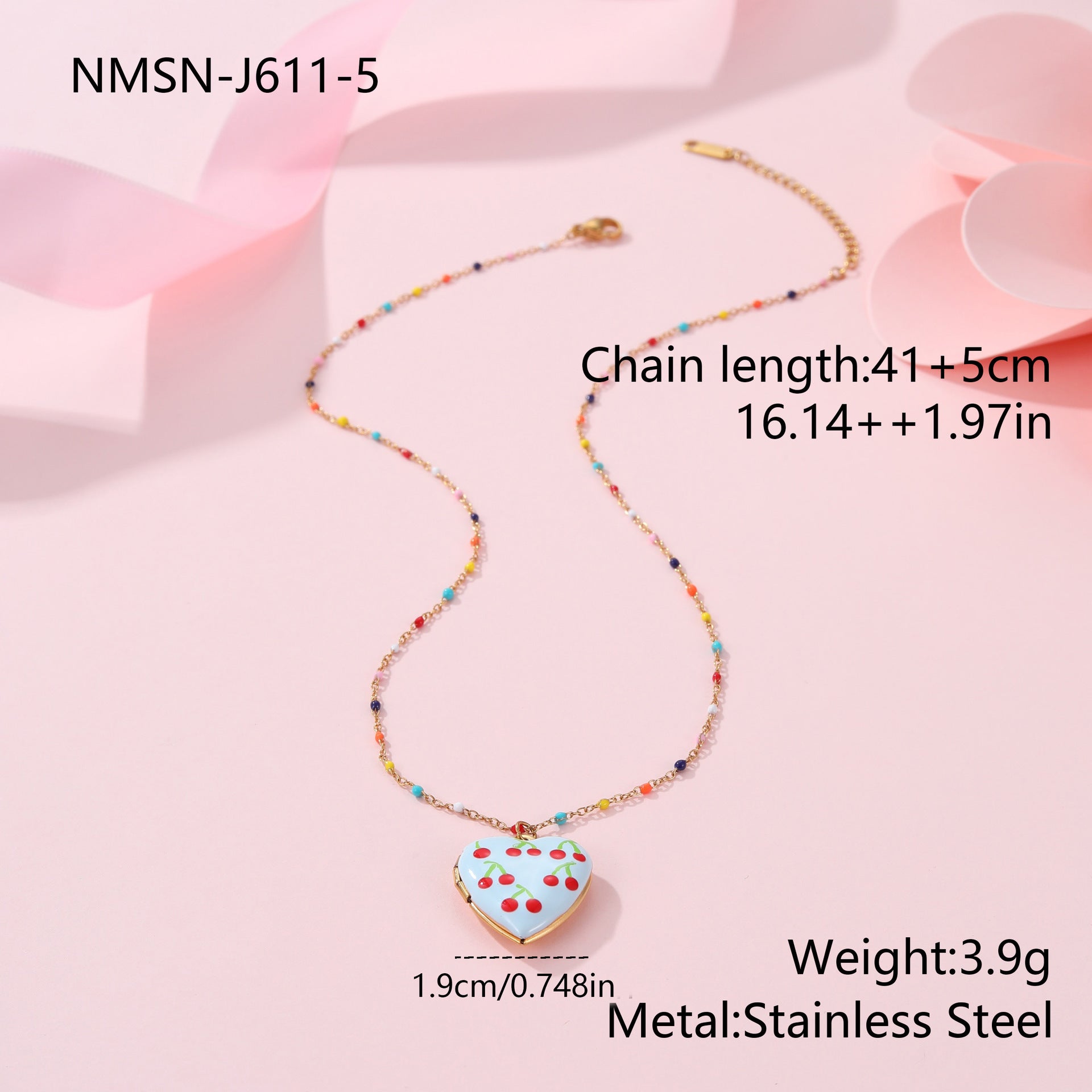 Fruit Love Pendant Stainless Steel Necklace