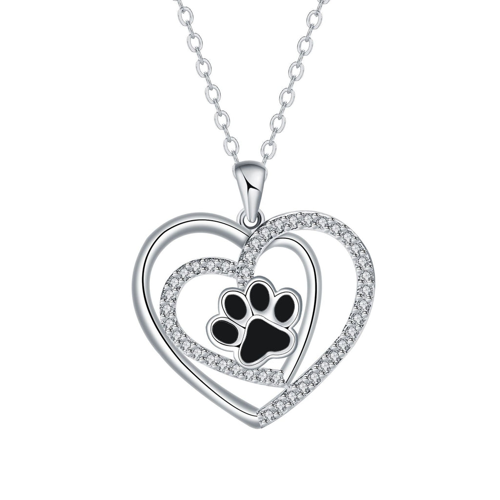 Dog's Paw Footprints Necklace Female Light Luxury Minority High Sense