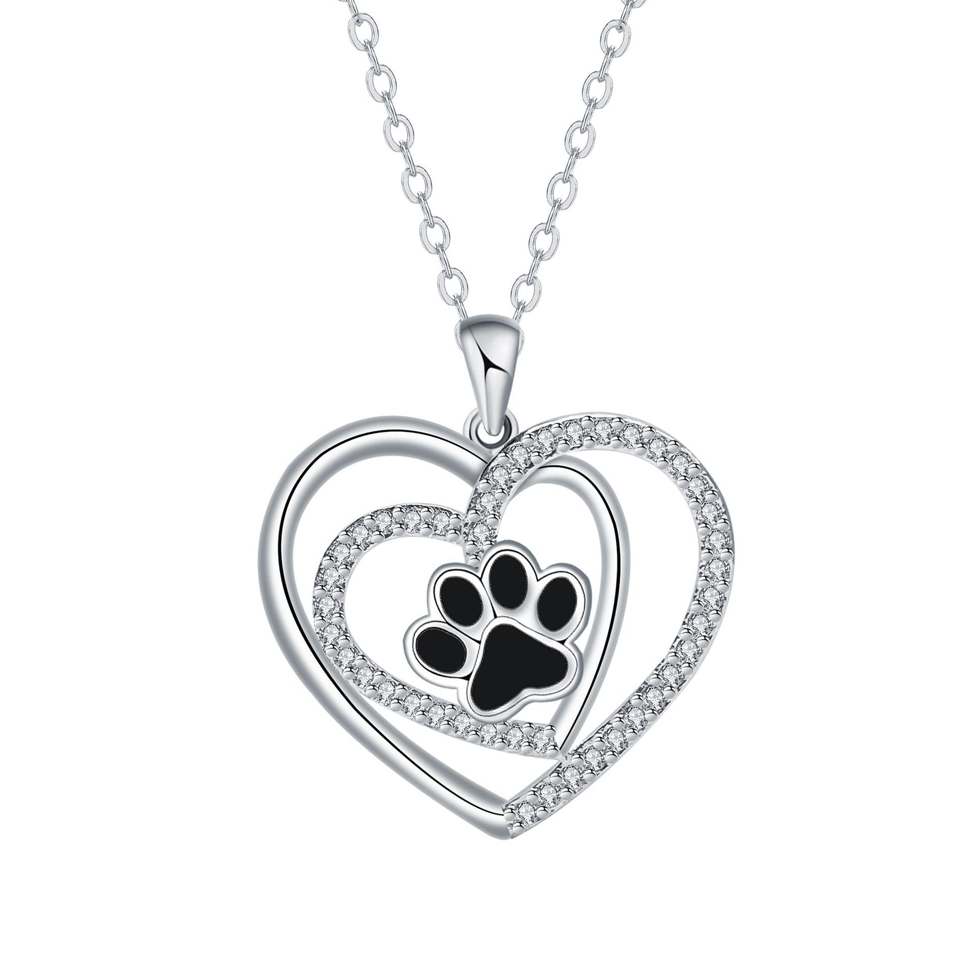 Dog's Paw Footprints Necklace Female Light Luxury Minority High Sense