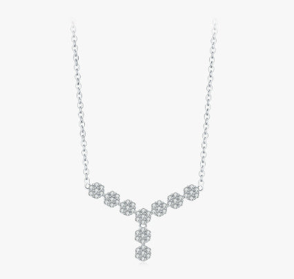 S925 Sterling Silver Light Luxury Full Diamond Flower Ring