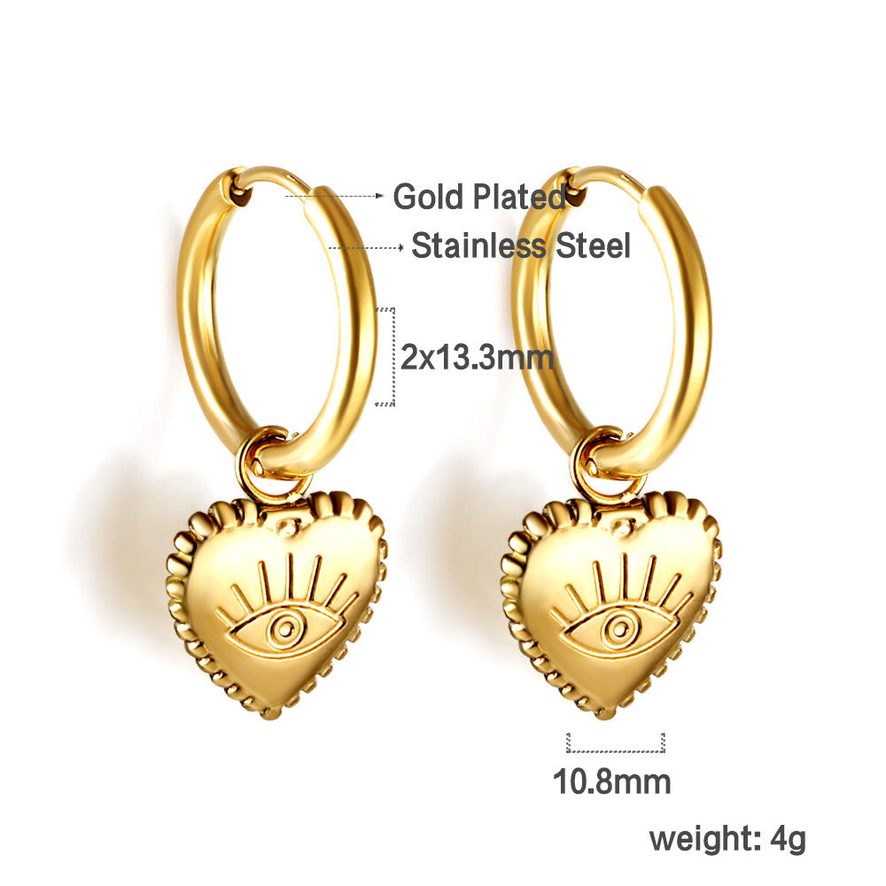 European And American Fashion Electroplating 18K Gold Earrings