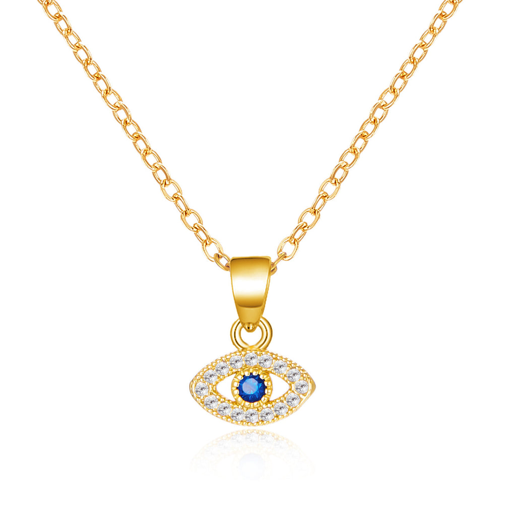 Blue Eyes Fashion Diamond Devil's Eye Necklace
