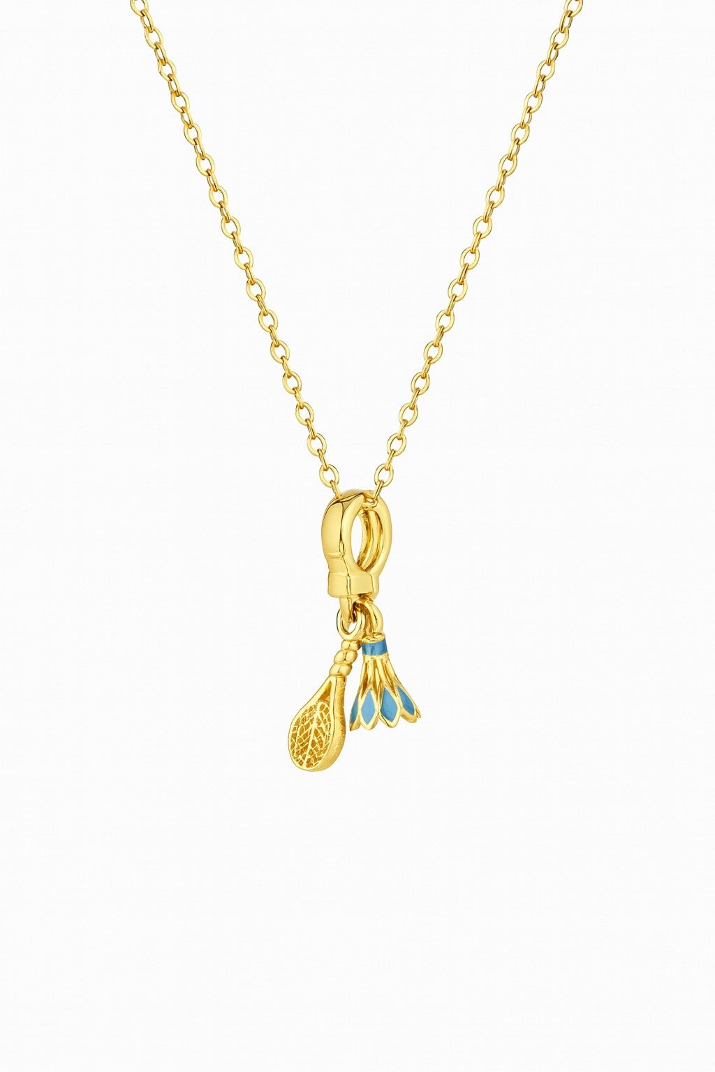 Stainless Steel Tennis Charm Necklace For Women