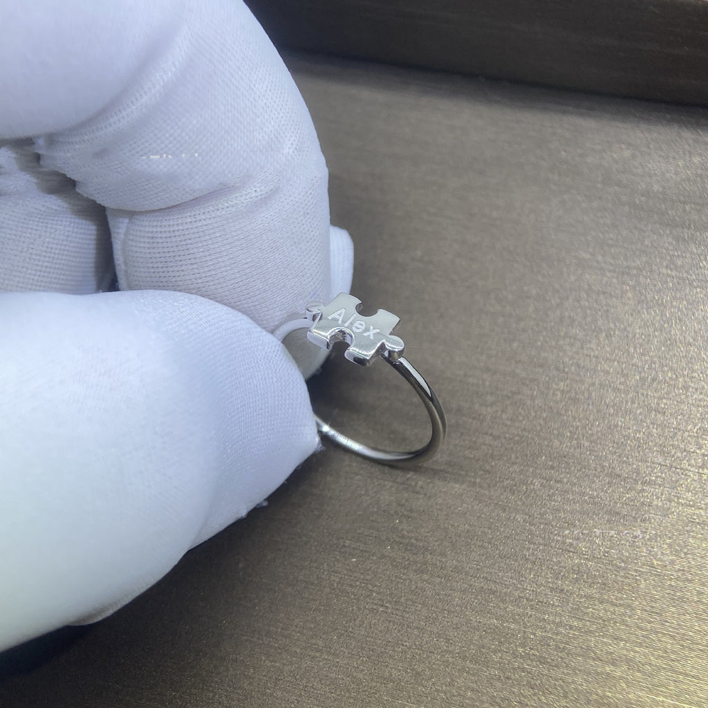 DIY Jigsaw Puzzle 925 Silver Ring For Men And Women