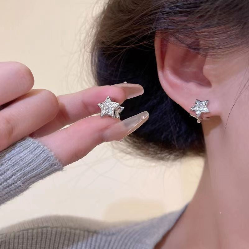 Fashionable High-end Star Zircon Earrings For Women