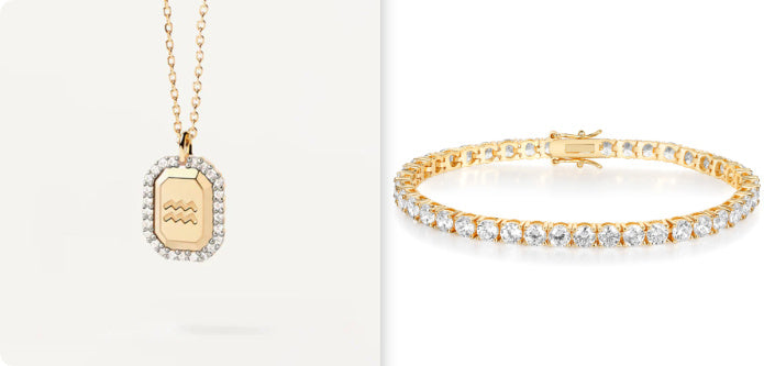 S925 Sterling Silver Twelve Constellation White Zircon Ladies' Pendant Necklace