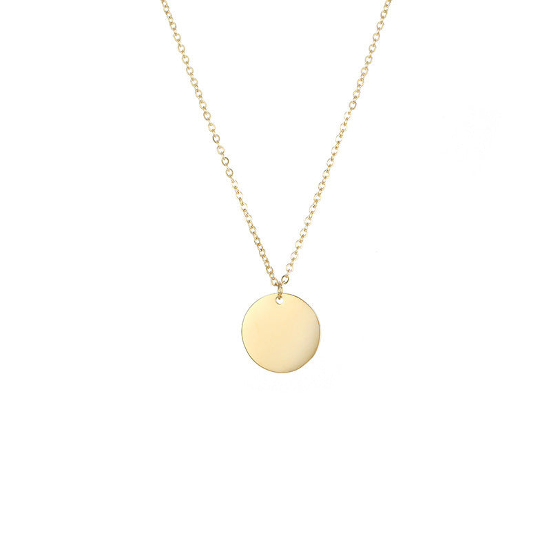 15MM round gold-plated necklace