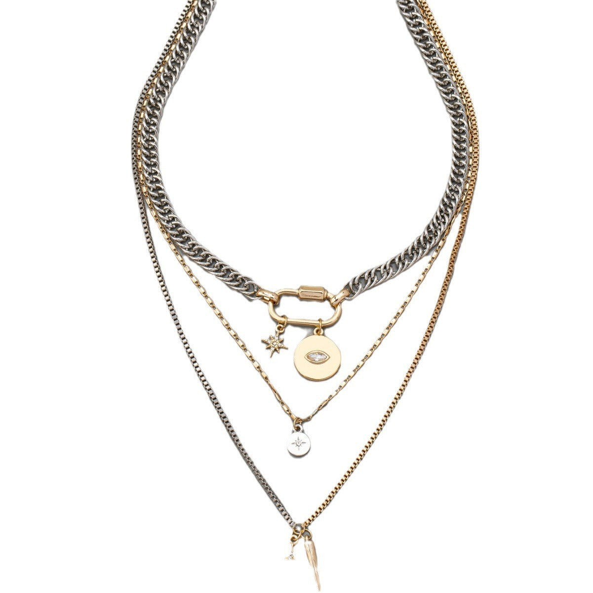 Original Eye Pendant Multi-layer Twin Necklace For Women