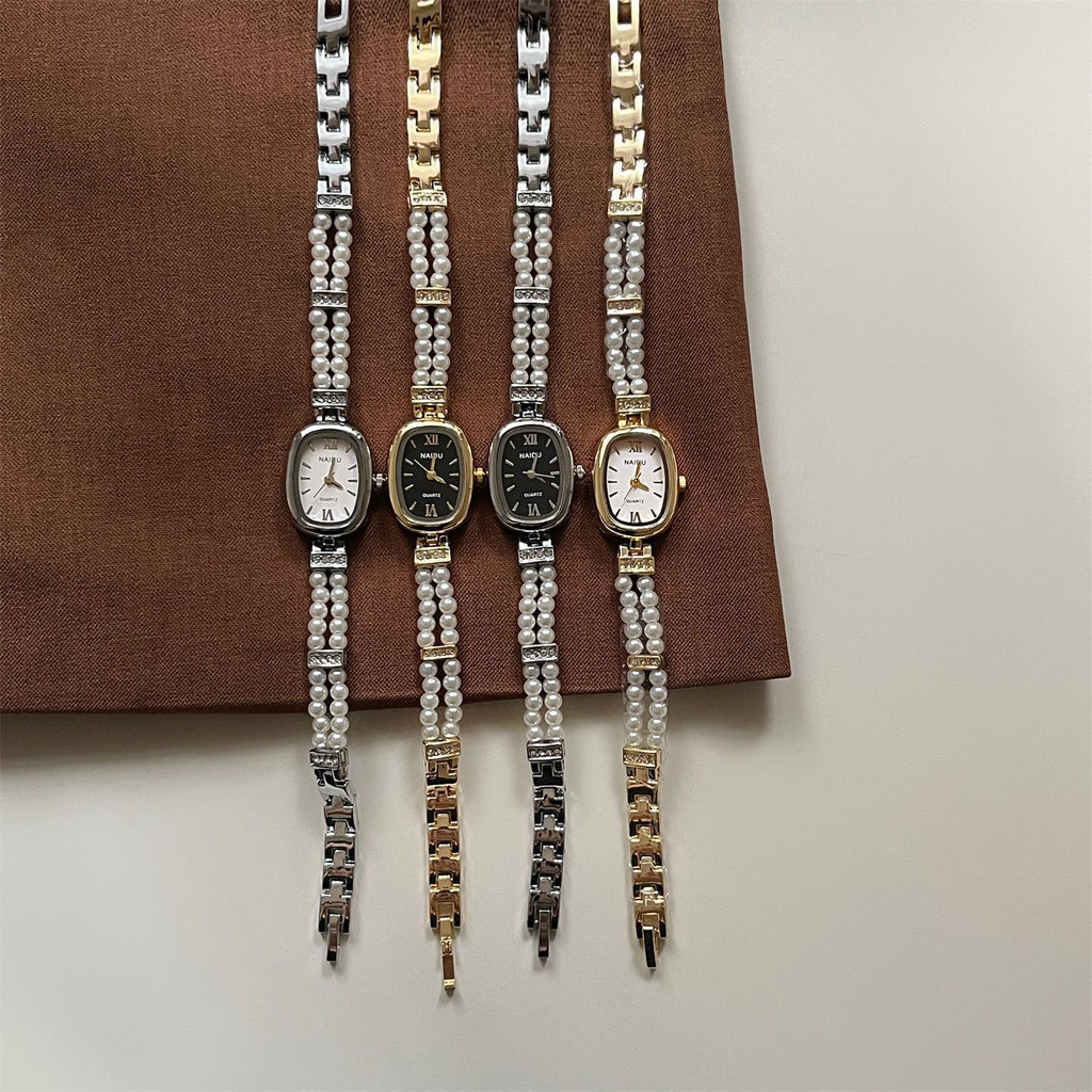 Women's Oval Disk Simple Fashion Pearl Watch