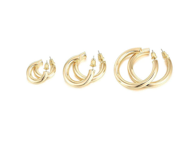 Glossy Round Earrings Jewelry Women