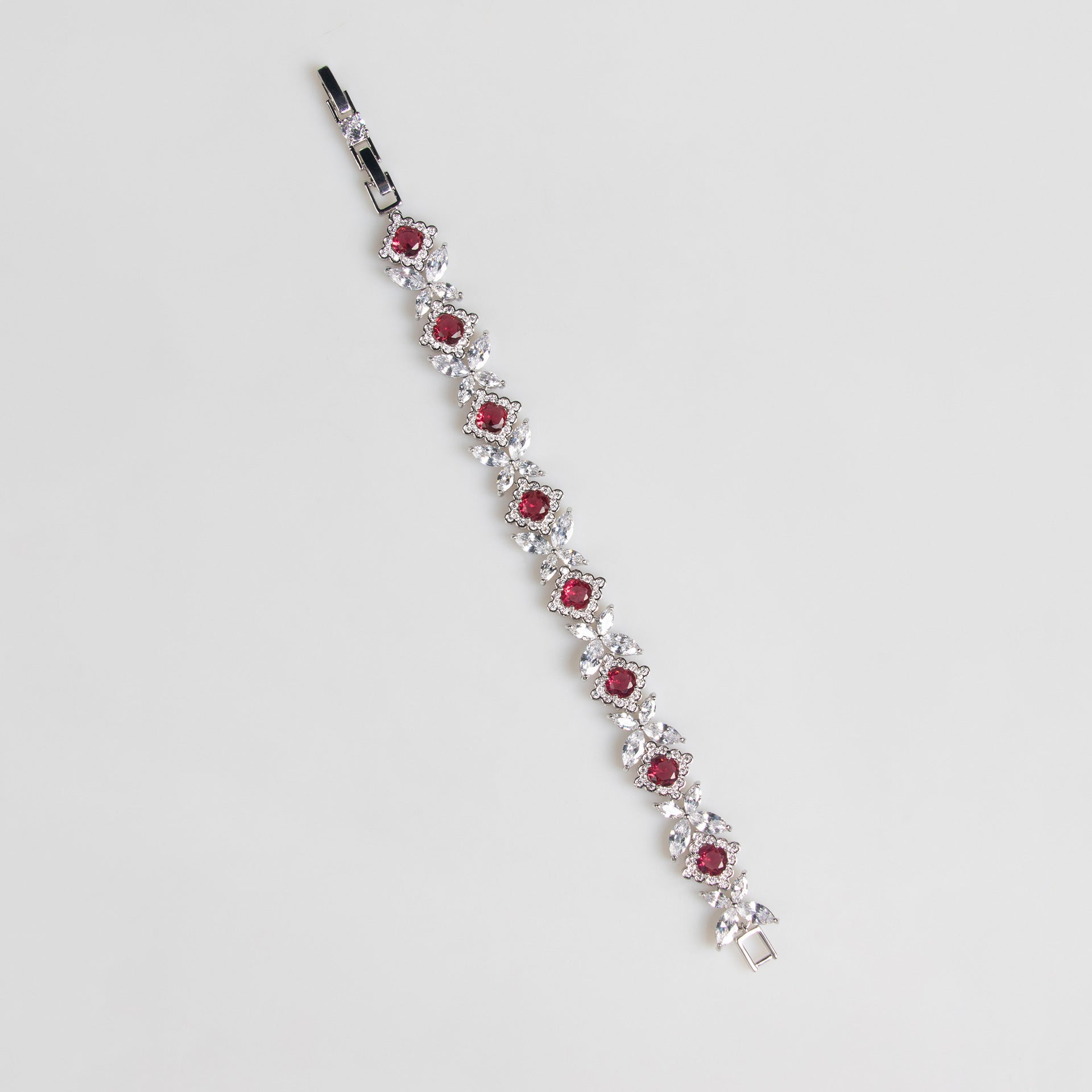 European And American Zircon Necklace Earring Bracelet Wedding Dress Bridal Three-piece Set