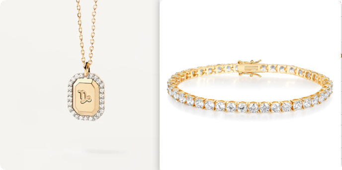 S925 Sterling Silver Twelve Constellation White Zircon Ladies' Pendant Necklace