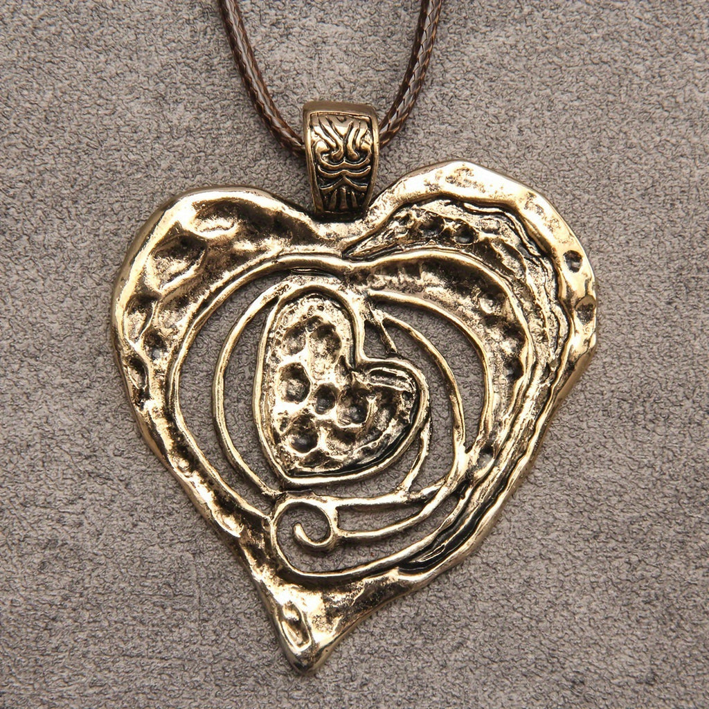 Simple Heart-shaped Metallic Senior Love Necklace