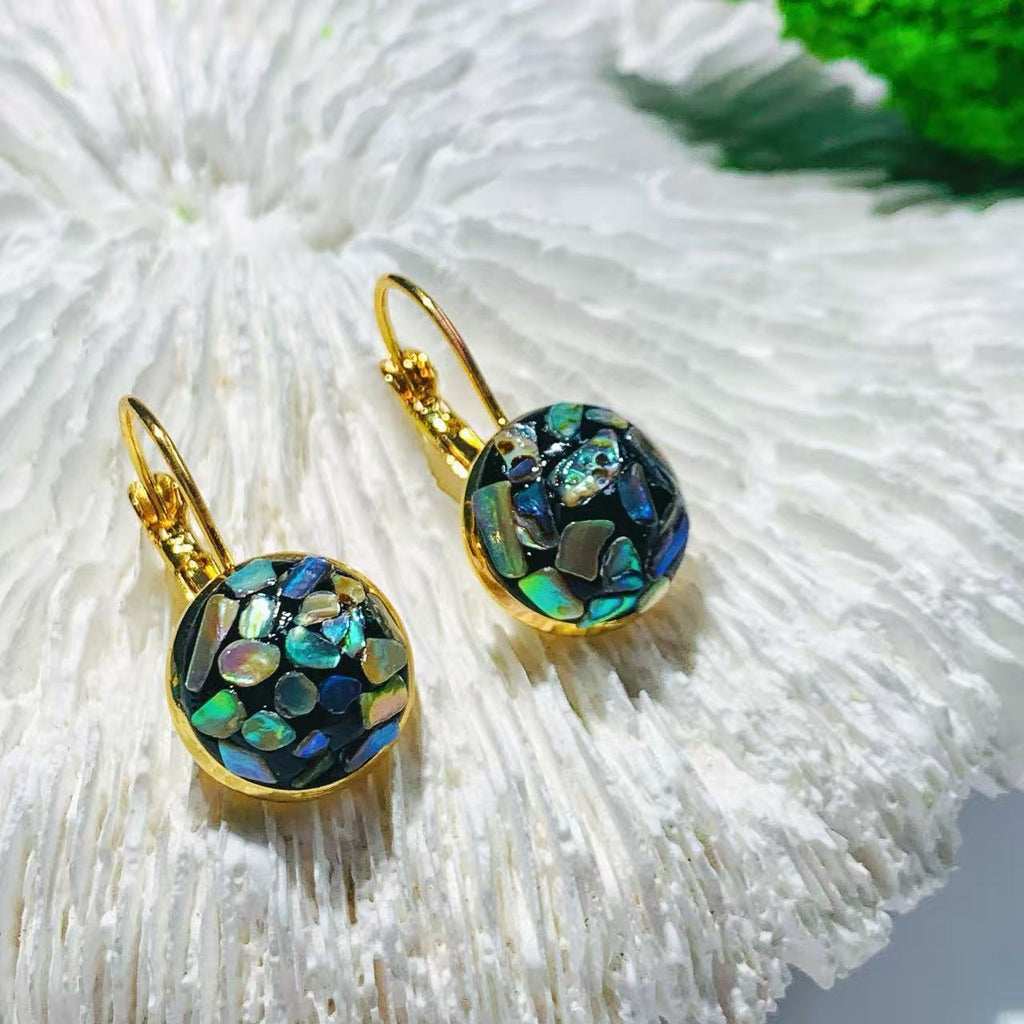 Ancient Lacquerware Mother-of-pearl Earrings For Women