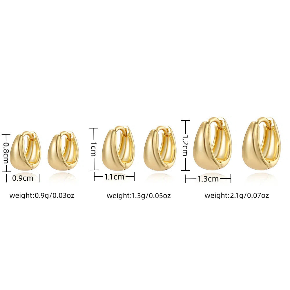 Drop-shaped Copper Earrings More Sizes Set