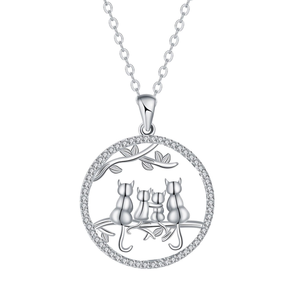 Four Kitten Necklace High Sense European And American