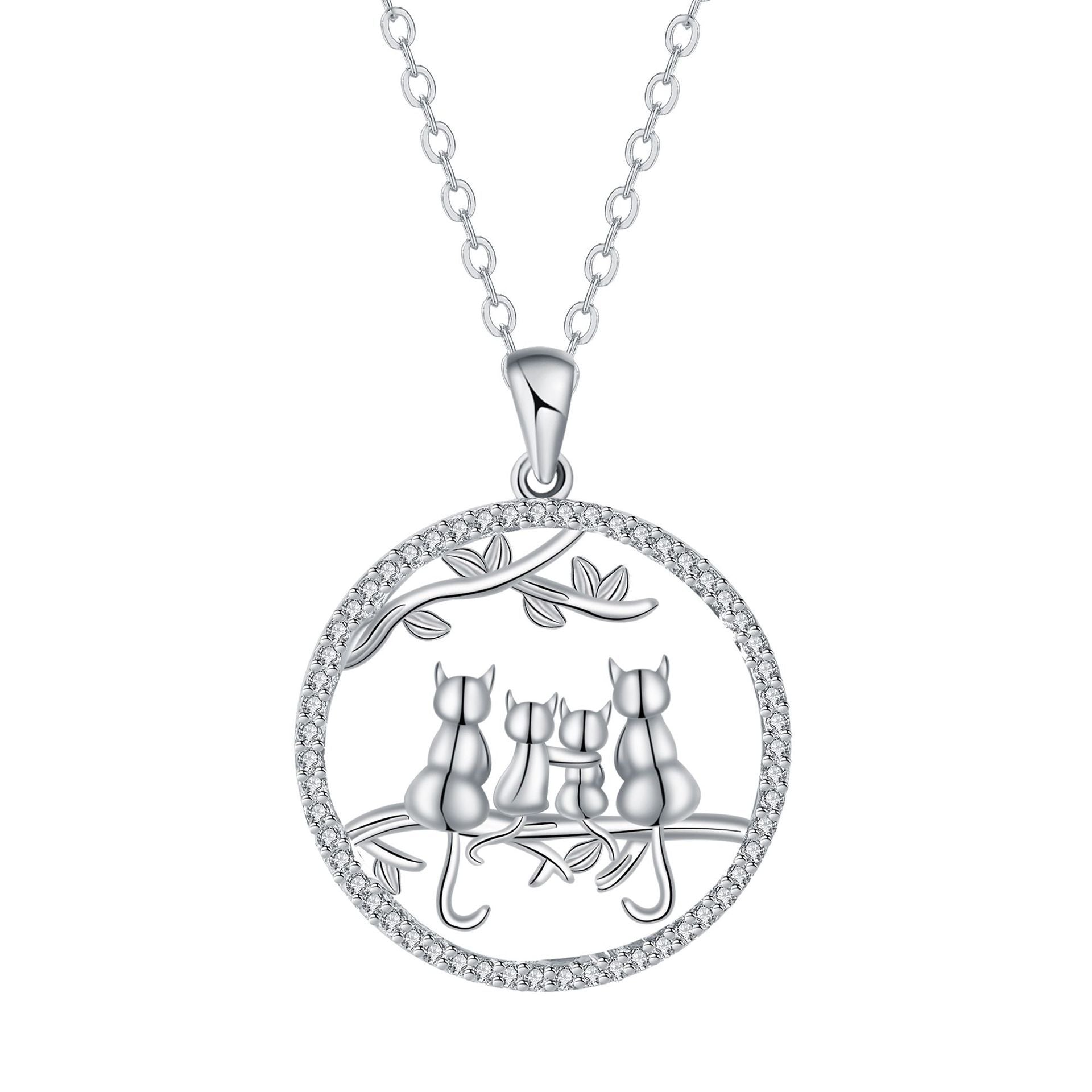 Four Kitten Necklace High Sense European And American