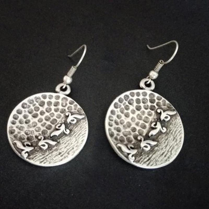 Vintage Hammered Distressed Casual Earrings
