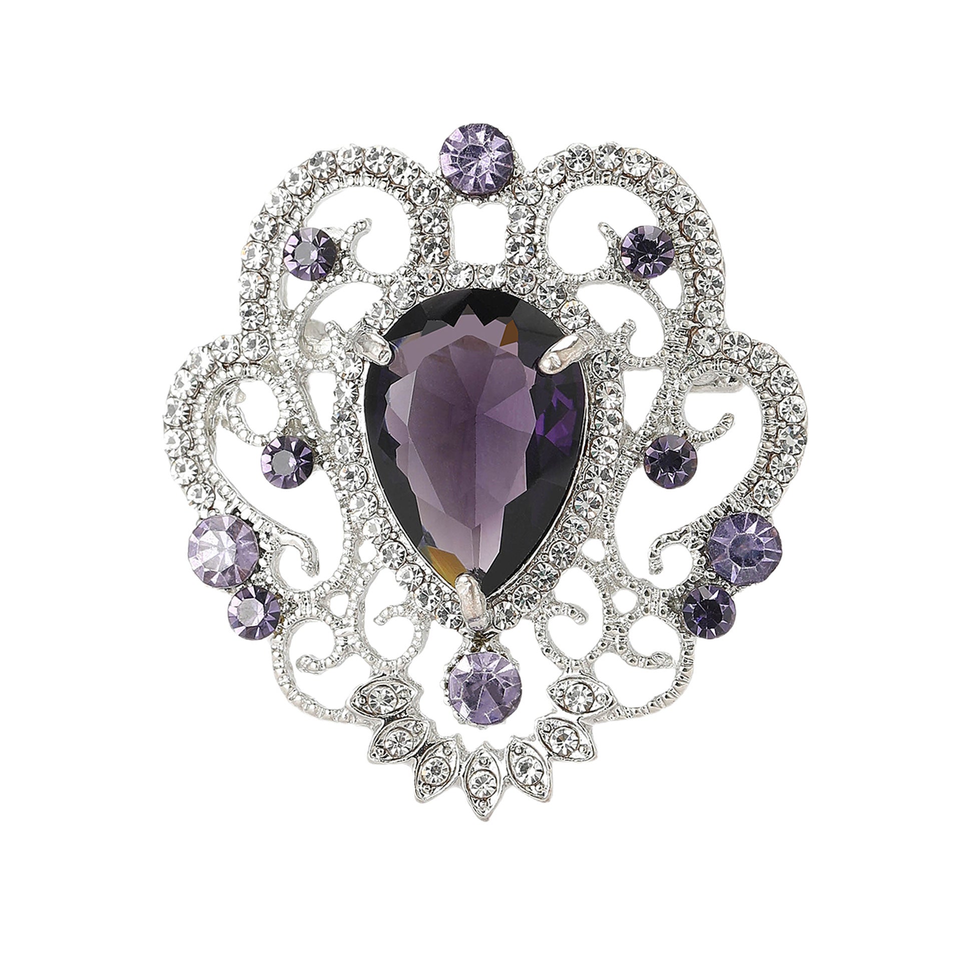 Baroque Court-style Small Trumpet Brooch Vintage And Delicate Ladies' Clothing Flower Pin Accessory