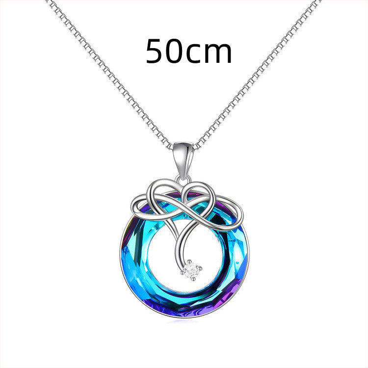 Infinite Love Crystal Necklace And Earrings Suite