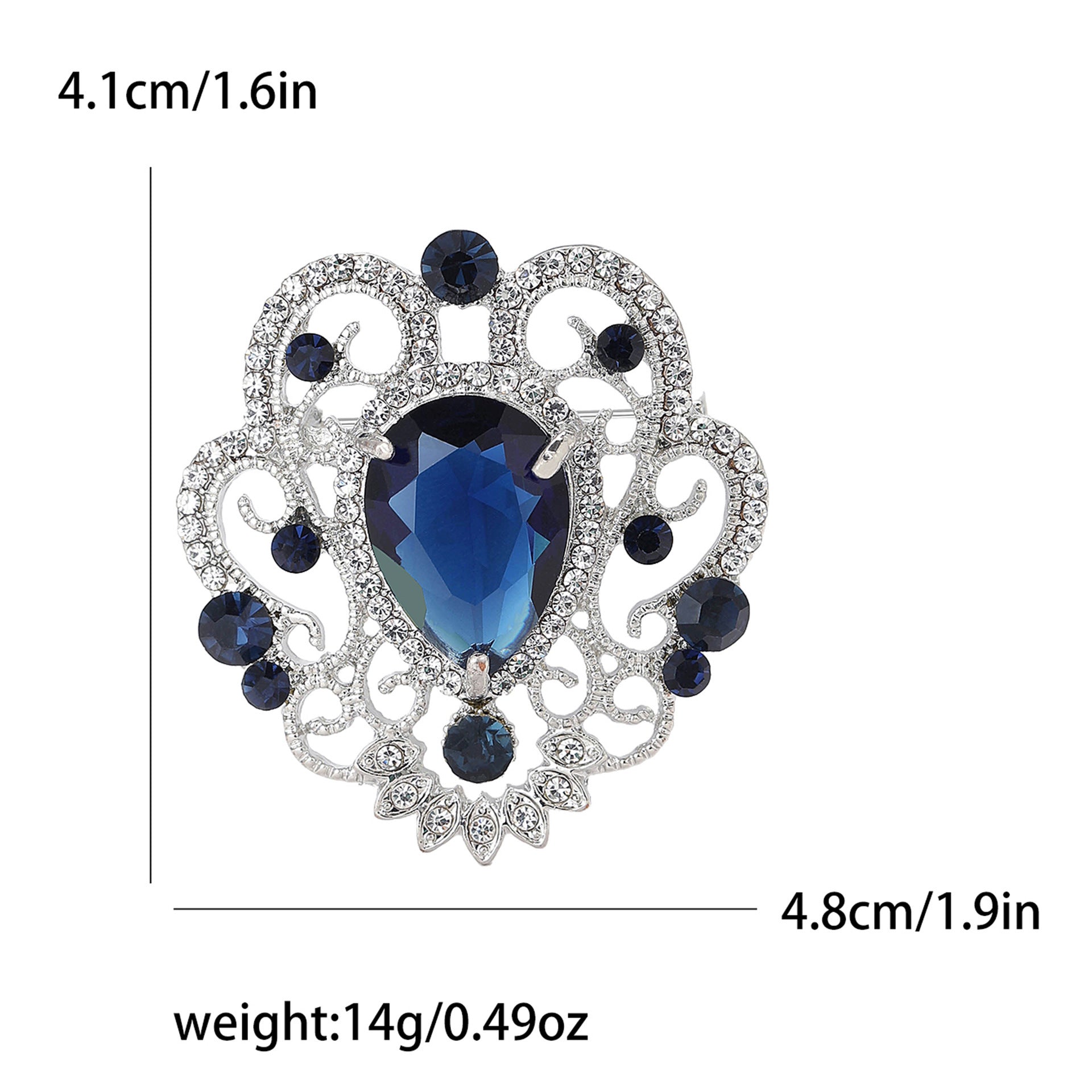 Baroque Court-style Small Trumpet Brooch Vintage And Delicate Ladies' Clothing Flower Pin Accessory