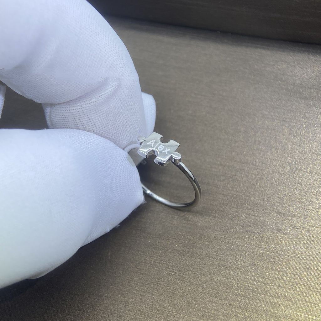 DIY Jigsaw Puzzle 925 Silver Ring For Men And Women