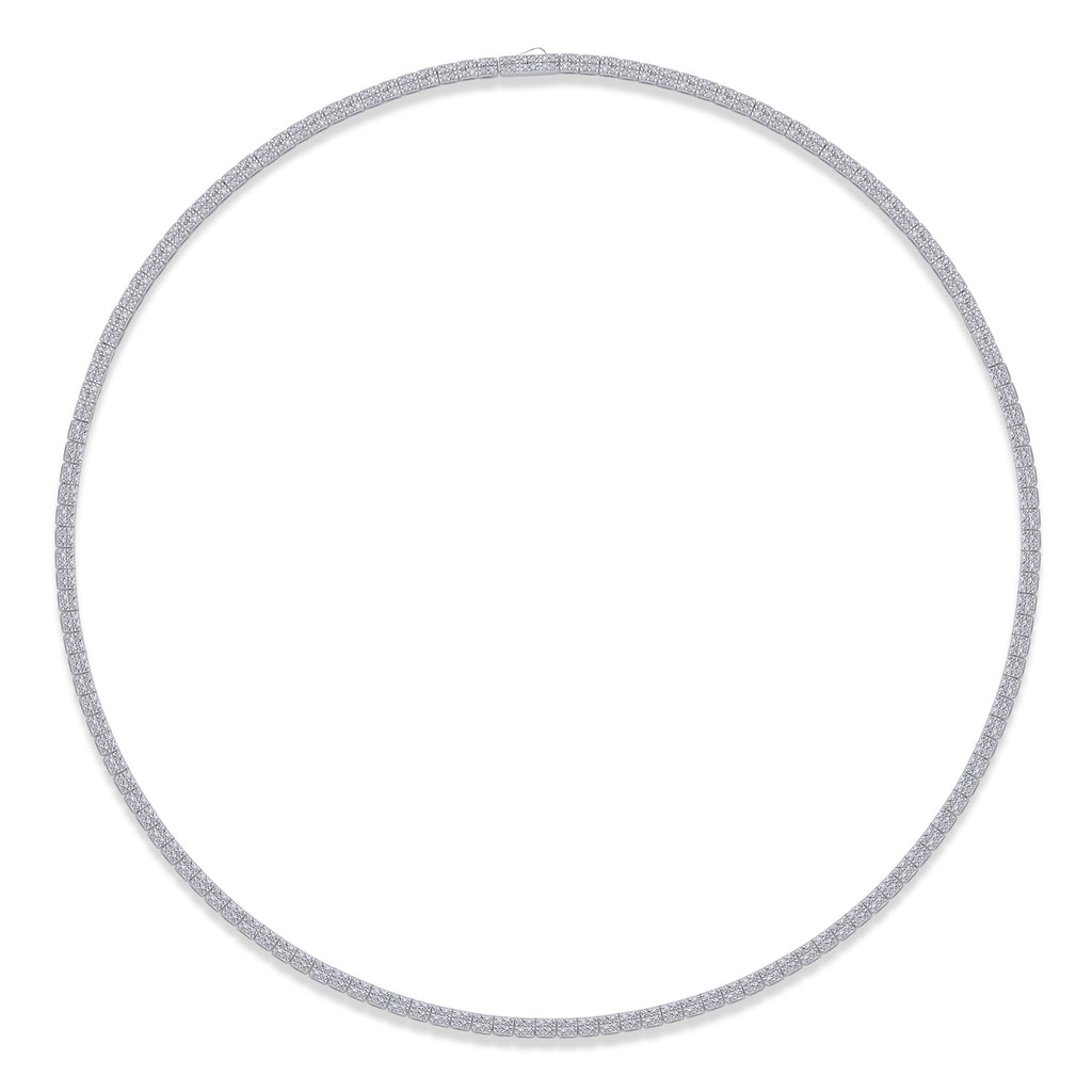 Winter Lake Luxury Fashion Set Mosan Diamond S925 Silver Necklace Rivaling Natural Diamonds