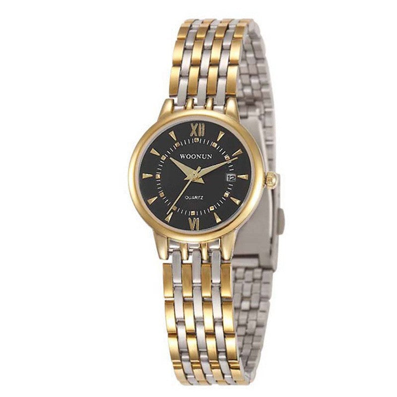 Women's Retro Steel Belt Calendar Waterproof Watch