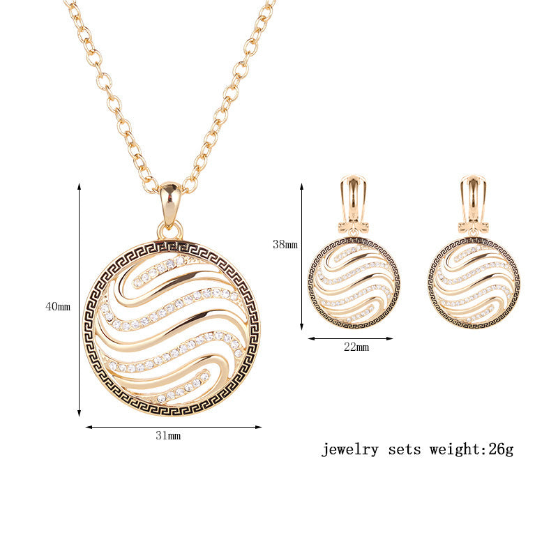 Two-piece Fashion Necklace And Earrings