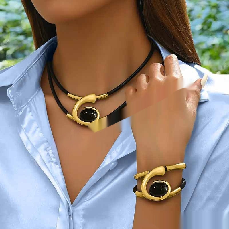 Bohemian Style Fashion Personality And Creativity Iron Jewelry Suit Women