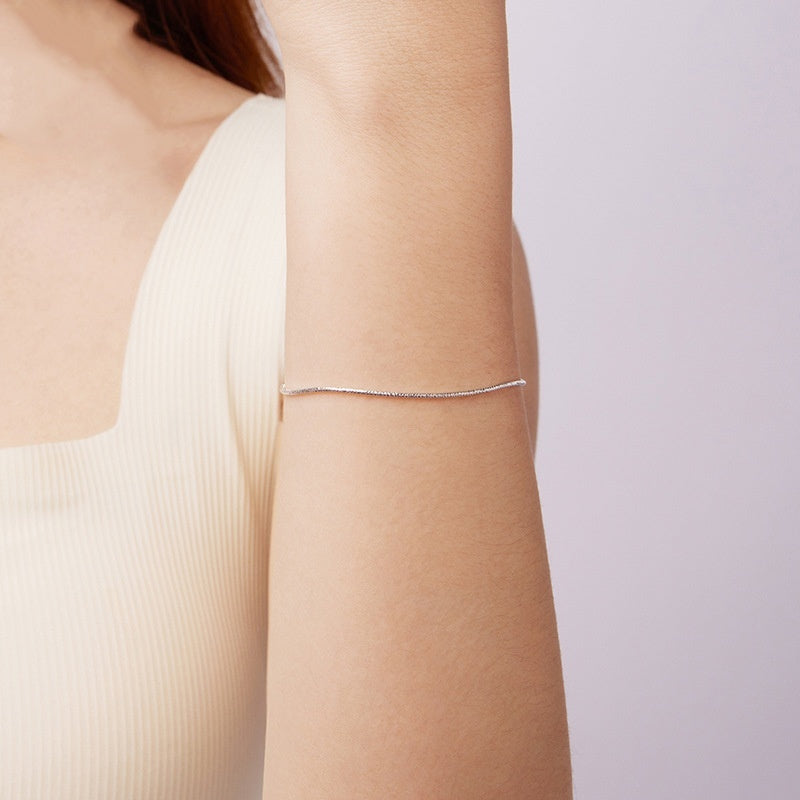 S925 Sterling Silver Snake Bones Chain Bracelet