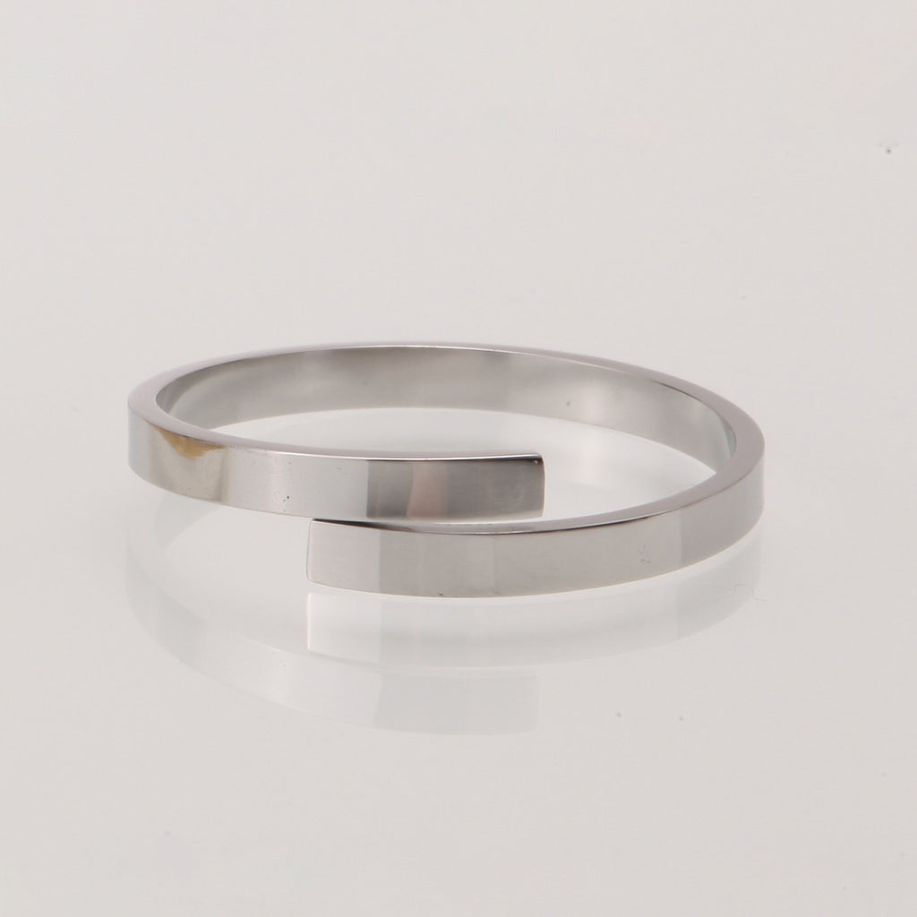 Simple Stainless Steel Geometric Glossy Ring