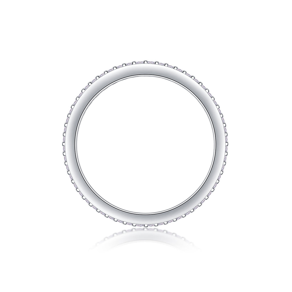 Light Up The Time - A Wedding Ring Set With Top-quality Moissanite S925 Silver And Platinum-plated Diamond Can Be Tested With A Diamond Pen