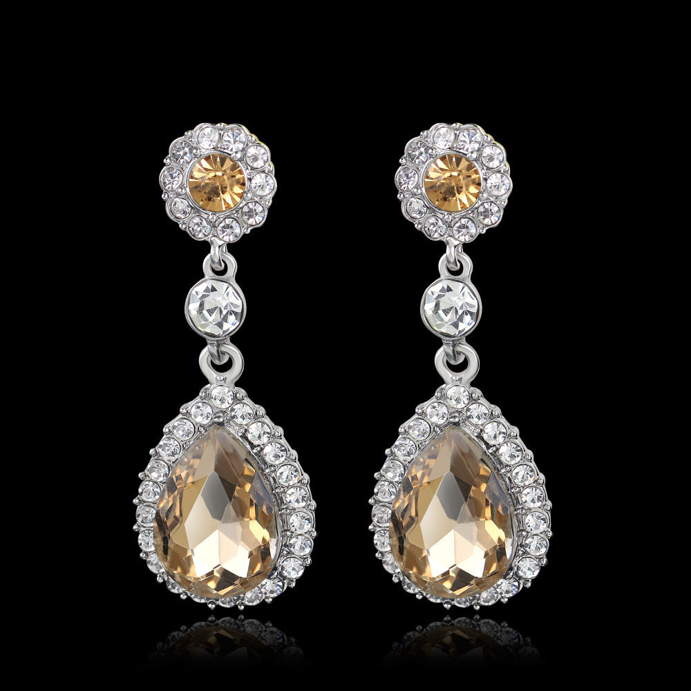Fashion Elegant Crystal Drop Exquisite Earrings
