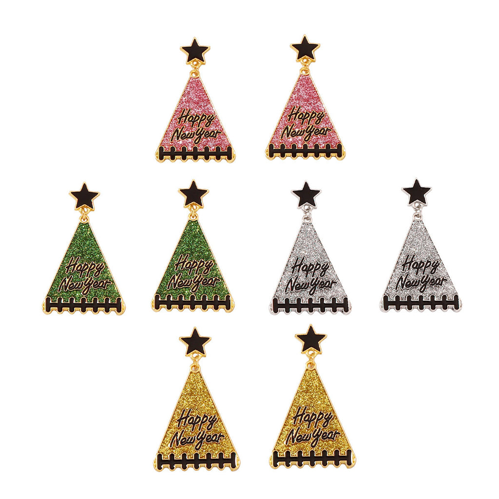 New Year Tree Girl Gift Earrings