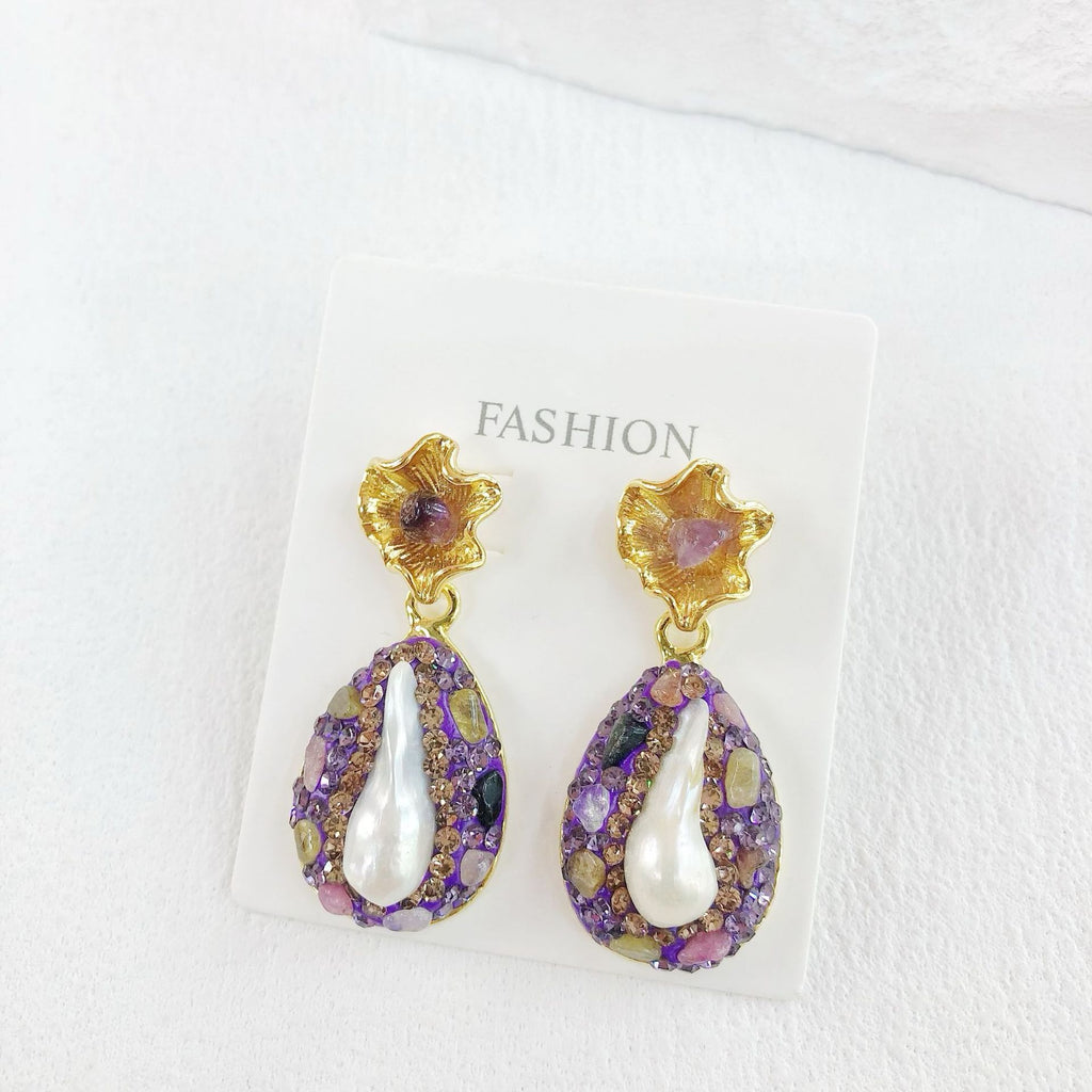 Golden Lotus Leaf Earrings For Women