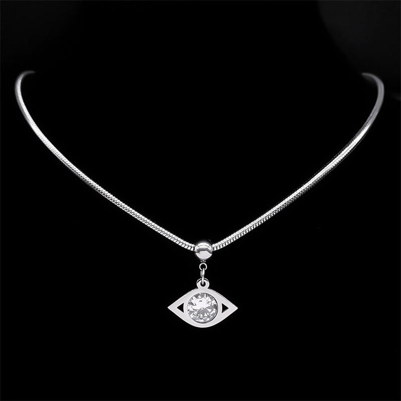 Zirconium Gold Earrings Necklace Decoration Suit