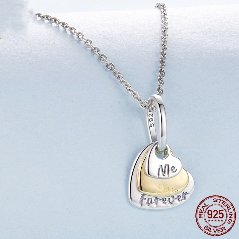 S925 Sterling Silver Beads Eternal Love Pendant Parts