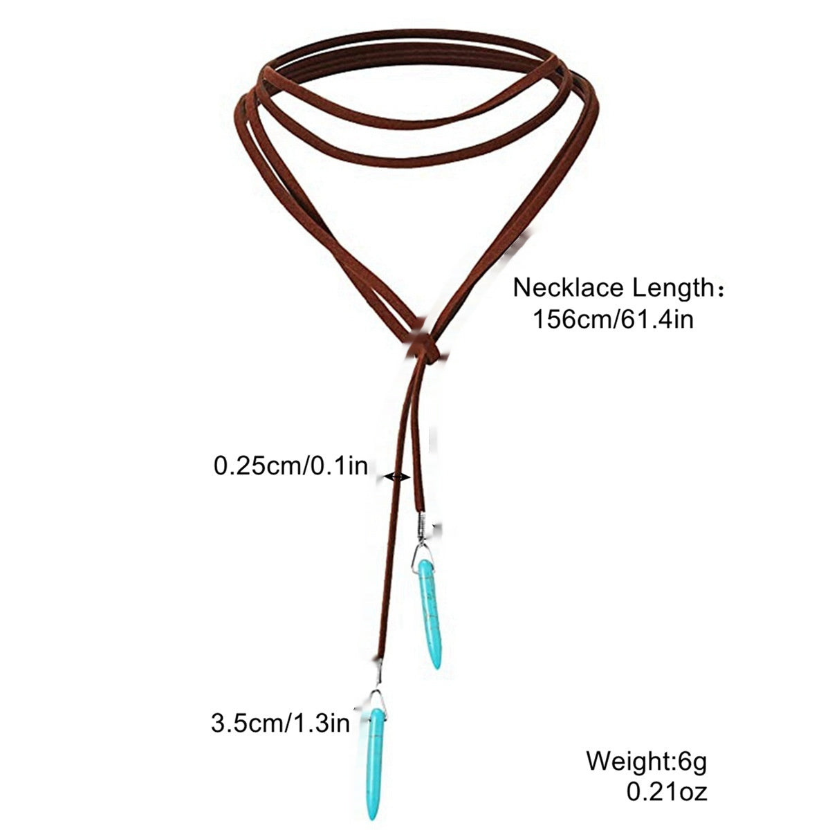 Bohemian Natural Stone Long Retro Necklace