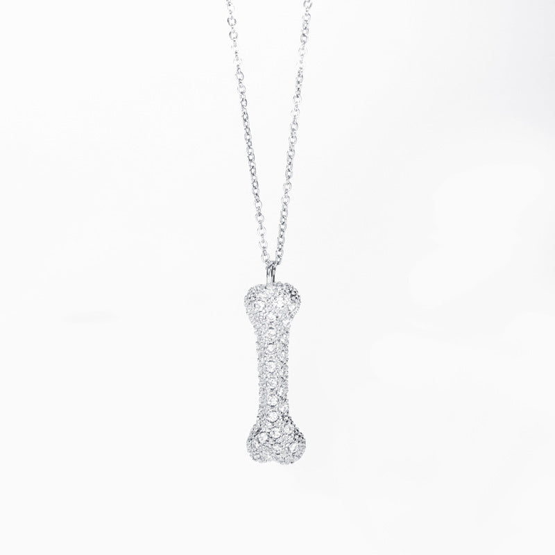 Wind Zircon Pendant Necklace Niche Design Autumn Light Luxury Ornament