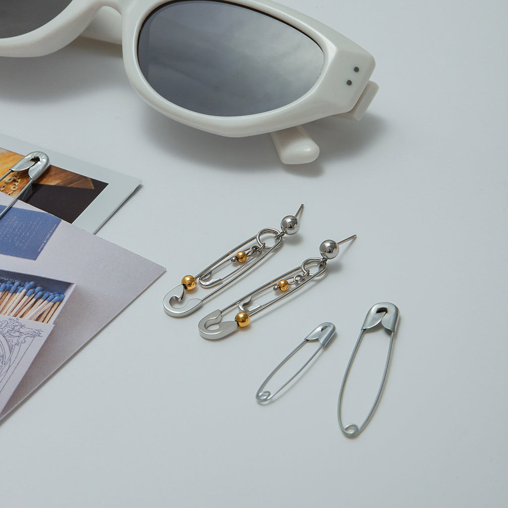 Stainless Steel Clip Ear Studs Titanium Steel No Fading Earrings