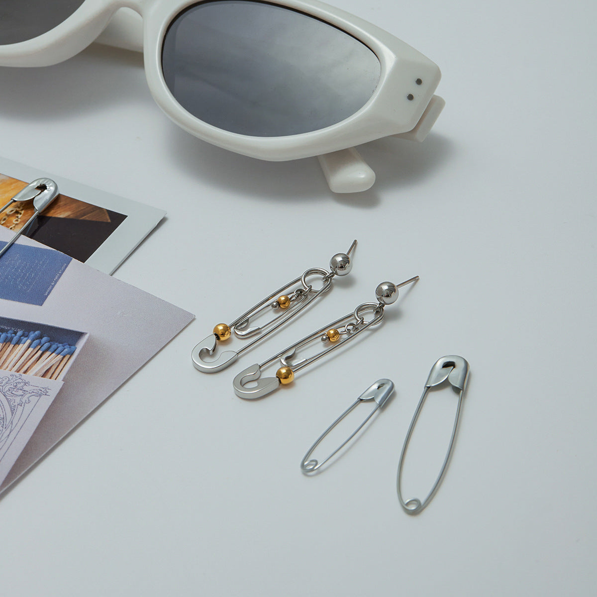 Stainless Steel Clip Ear Studs Titanium Steel No Fading Earrings