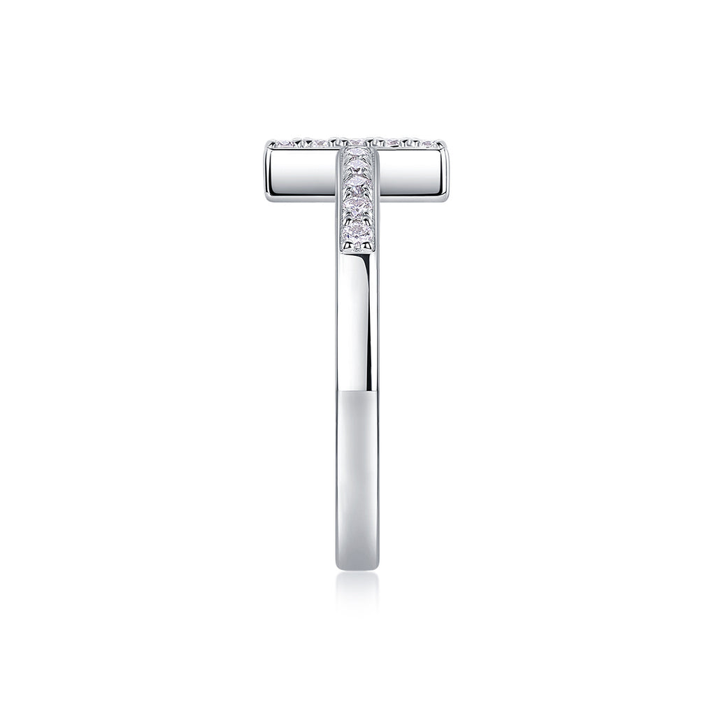 The Holy Light Cross - A Wedding Ring Set With Top-quality Moissanite S925 In Silver And Gold-plated. The Ring Can Be Inspected With A Diamond Pen