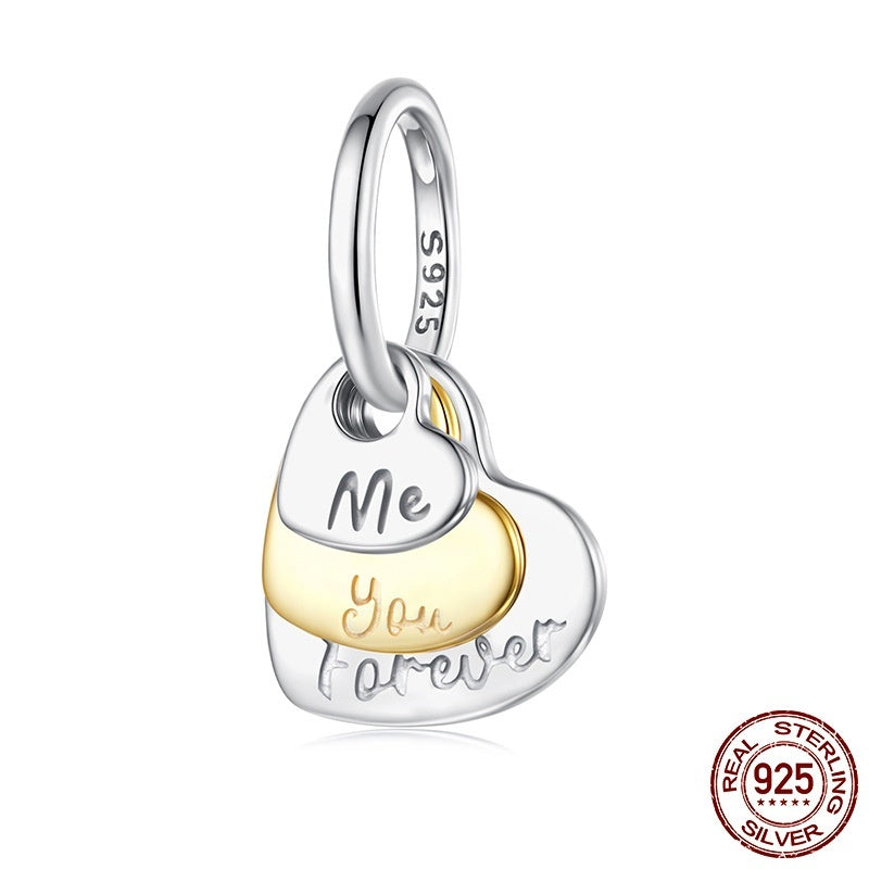 S925 Sterling Silver Beads Eternal Love Pendant Parts
