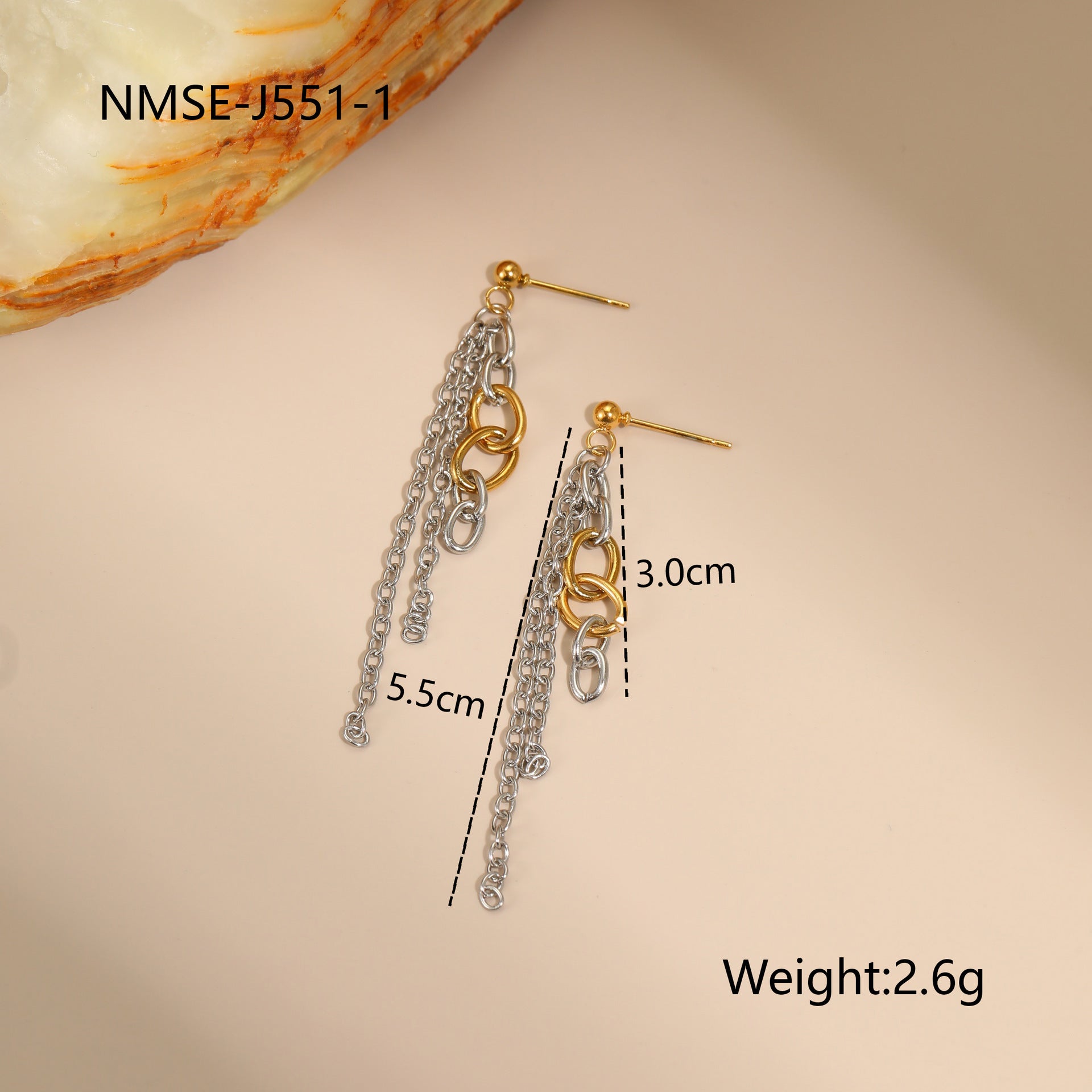 Autumn And Winter New Style Necklaces Gold And Silver Color Matching Earrings Jewelry