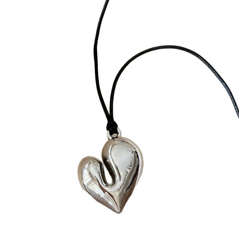 Love Necklace Women's High-grade Black Rope Halter Sweater Chain Adjustable Accessories