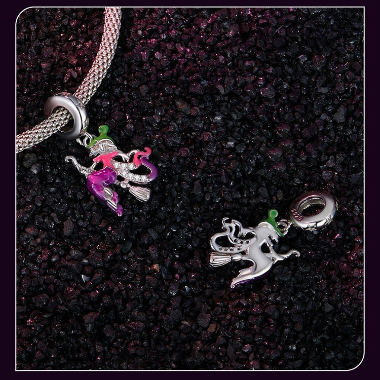 Original Halloween Broom Fluorescent Diy Bracelet Necklace Pendant