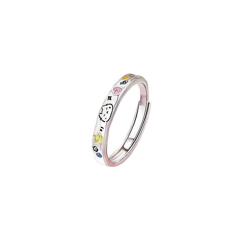 S925 Sterling Silver Cute Pet Ring