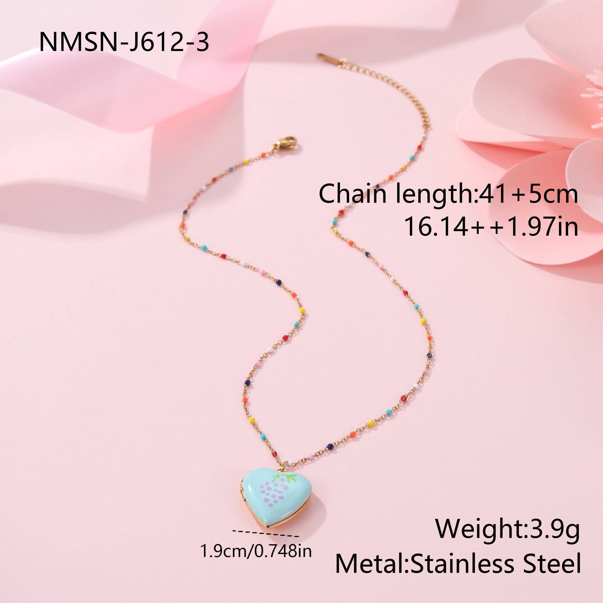 Fruit Love Pendant Stainless Steel Necklace